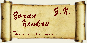 Zoran Ninkov vizit kartica